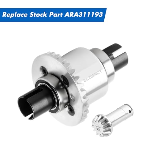 GLOBACT All Metal Differential 30T 0.8Mod with Front Gear for ARRMA Grom | Oil Filled, Assembled Diff, Replace ARA311193, Only for Granite GROM Typhon GROM Mojave GROM RC Truck Upgrade Parts - size: Front