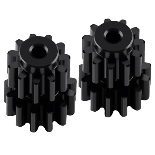 4Pack Hard Plastic Upgrade Pinion Gear Set Motor Gears 11T 13T 0.5M 2mm Shaft Compatible with Losi 1:24 Micro-B 2WD Buggy Upgrades Parts