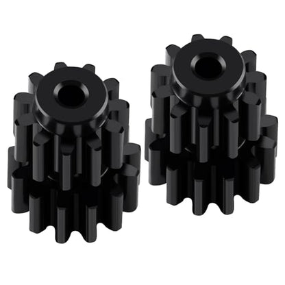 4Pack Hard Plastic Upgrade Pinion Gear Set Motor Gears 11T 13T 0.5M 2mm Shaft Compatible with Losi 1:24 Micro-B 2WD Buggy Upgrades Parts