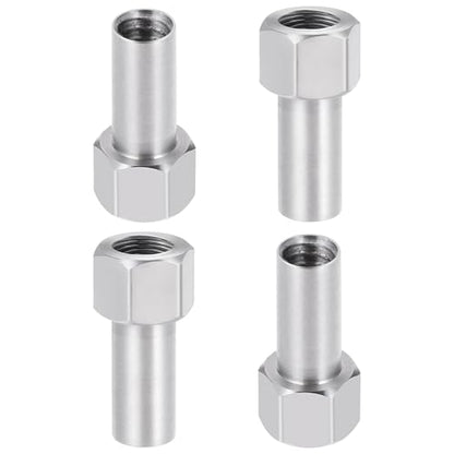 Stainless Steel M2.5 Extended Wheel Nuts 2/3/4/5/6mm Upgrade for 1/18th TRX4M Defender Bronco K10 High Trail F150 RC Crawler Car Parts (6mm) - style: 6mm