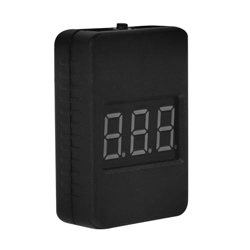 Veemoon Lithium Ion Battery Capacity Checker Digital Tester 1-8s Lipo Battery Low Voltage Alarm with LCD Backlight for Rc Models