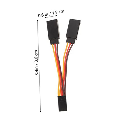 ibasenice 10pcs Extension Cable for Rc Car Helicopter and Plane Flexible Design Male to Female Connection for Dual Receiver Setup Sturdy and Lightweight Cables