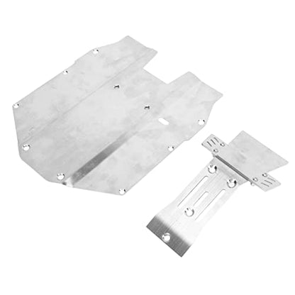 RC Car Front and Chassis Skid Plate Armor, Stainless Steel Guard Armor Plate for Durability and, Compatible with YIKONG DF7 1/7 Short Truck