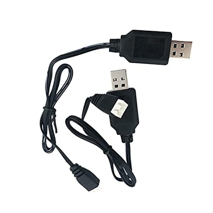FainWan 2pcs USB Charger Cable 1A with XH-3P Connector Compatible with Ho-sim Q903 Q905 Axi-al SCX10 2S 7.4V LiPo Battery RC Car Rock Crawler FPV Drone Quadcopter
