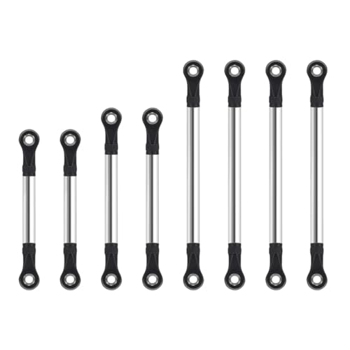 RC Models Parts For TRX4M 1/18 8PCS RC Crawler For Chassis Suspension High Clearance Upgrade Parts Stainless Steel Links Set Remote Control Car Repair Parts(Bent Links Set) - size: Bent Links Set