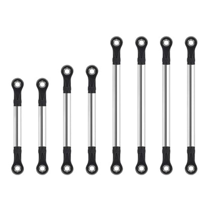 RC Models Parts For TRX4M 1/18 8PCS RC Crawler For Chassis Suspension High Clearance Upgrade Parts Stainless Steel Links Set Remote Control Car Repair Parts(Bent Links Set) - size: Bent Links Set