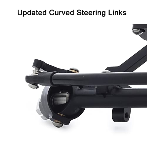 CNC Aluminum Alloy Front Rear Axle Complete Set for 1/10 RC Crawler RC-4WD Gela-nde II TF2 D110 Yo-ta II Axles(Black) - color: Front and Rear Axle
