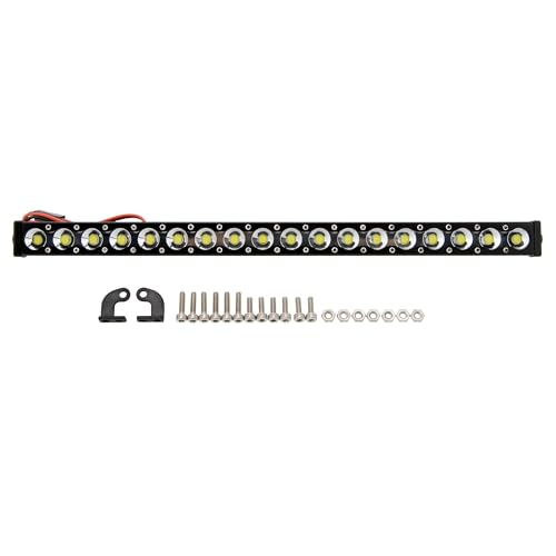 MEUS RACING RC Car LED Lights Roof Light Bar Kit 1/10 1/8 Scale RC Accessories for Axial SCX10 90046 Wraith Traxxas TRX4 TRX6 Redcat Gen8 1/10 1/8 RC Crawler Upgrades Parts. (185mm, 18 Beads) - size: 185mm, 18 Beads