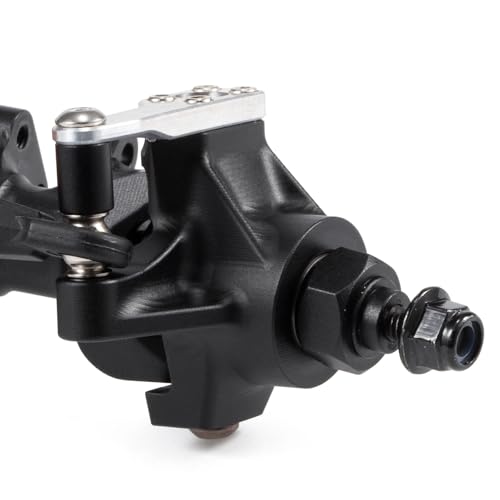 Aluminum Steering Knuckles Black Clear Anodized for Axial SCX10 II AR44 Vanquish HD44 D44 VS4-10 Rockjock F9 F10T Straight Axle (Black) - color: Black