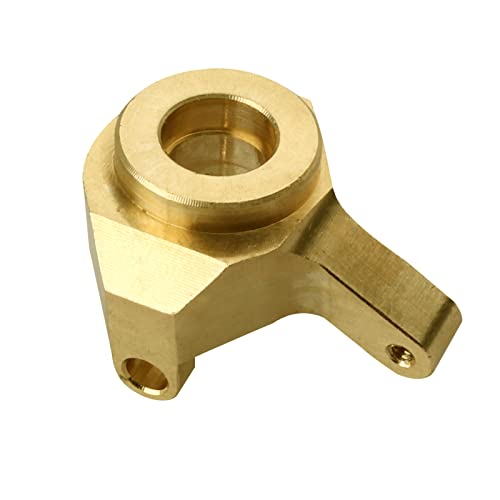 Hobbypark Brass Steering Knuckles Carriers and Brass Extended 7mm Wheel Hex Hubs Adapters for Axial SCX24 Upgrades Parts 1/24 RC Crawler Car (Gold) - color: Gold