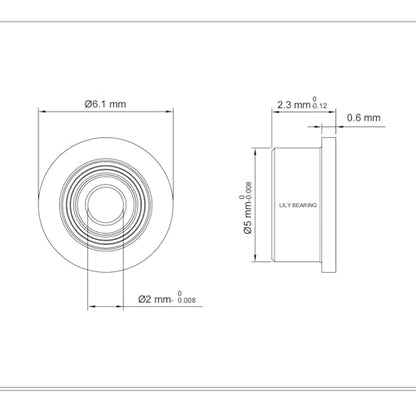 20PCS F682ZZ Flange Ball Bearing, 2x5x2.3mm, Miniature | Double Metal Shielded Flanged Bearing Chrome Steel ABEC-1(P0) Z2 Deep Groove Ball Bearing for Industrial Machine, Power Tools - size: F682ZZ Size2×5×2.3mm