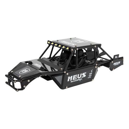 MEUS RACING Mantis24 Body with Roll Cage for Axial 1/24 SCX24 RC Crawler (Black) - color: Black