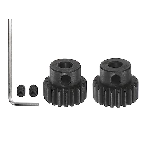 HARFINGTON 32P Hardened Pinion Motor Gear Set 2pcs 19T 20T Fit 5mm RC Motor Shaft 0.8 Metric Pitch 32 Pitch Gears for RC Car, with Hex Key - style: 19T 20T
