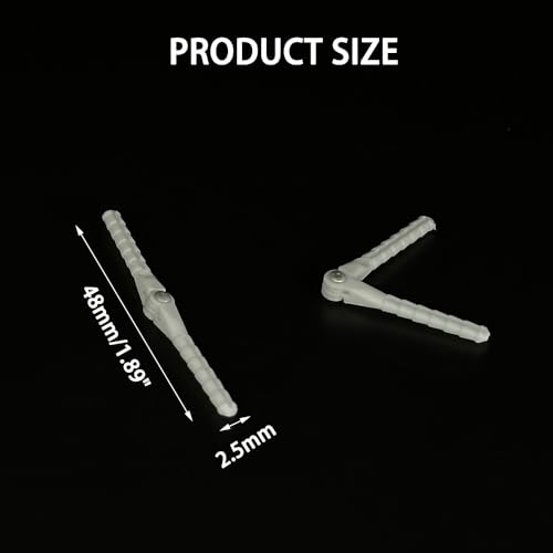 10PCS RC Airplane Plastic Pin Hinge for RC Plane Helicopter Aircraft DIY Model Plane Fix Wing Parts (2.5x48mm/4.5x67mm) - style: 2.5x48mm/4.5x67mm