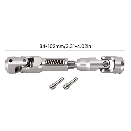 INJORA Stainless Steel Heavy-Duty Drive shafts for 1/10 RC (84-102mm) - size: 84-102mm