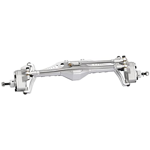 1/10 RC Car Aluminum Alloy Front Portal Axle Assemble for Capra 1.9 UTB AXI03004 RC Crawler Upgrades (Silver) - color: Silver
