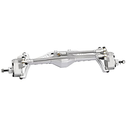 1/10 RC Car Aluminum Alloy Front Portal Axle Assemble for Capra 1.9 UTB AXI03004 RC Crawler Upgrades (Silver) - color: Silver