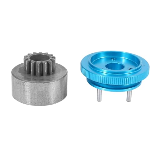 RC Car Repair Kit for HSP 1/8 for Nitro Metal 14T Gear Flywheel Assembly RC Car Bearing Clutch Bell Shoes Nut Springs Parts Modified Accessories(Blue) - size: Blue