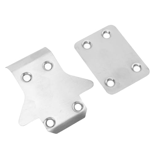 2Pcs RC Chassis Armor Protector, Stainless Steel RC Skid Plate Guard, Professional Upgrade Part for KYOSHO MP10 MP9E RC Car, Durable Rustproof Accessory with Fine Workmanship