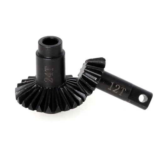 RC Car Models Parts for Traxxas for TRX4M 1/18 RC Crawler Car Hard Steel Front Rear Axle Bevel Gear Set 24T-12T Upgrades Parts Accessories