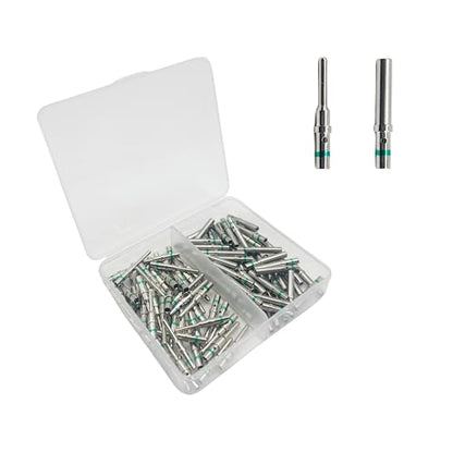 50 Pairs (100PCS) Deutsch Pin Connector Kit Size 16 Solid Contacts DT Series Connector,50PCS Male Pins and 50PCS Female Sockets for Deutsch Pins 14-20 AWG Wire Gauge