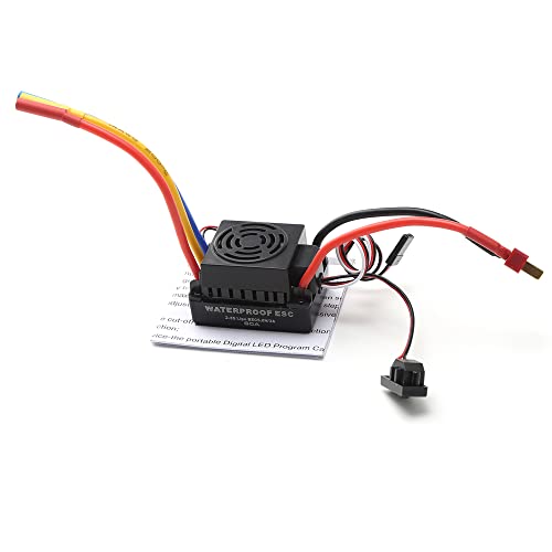 GoolRC 60A Brushless ESC 2-3S Waterproof Electric Speed Controller with 5.8V/3A BEC for 1/10 Off Road RC Buggy Car