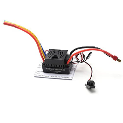 GoolRC 60A Brushless ESC 2-3S Waterproof Electric Speed Controller with 5.8V/3A BEC for 1/10 Off Road RC Buggy Car