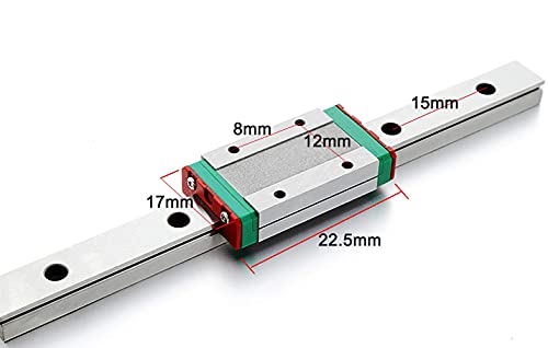 TEN-HIGH MGN7 70mm Linear Guide Rail Linear Motion Slide Rails Linear Motion Products, for 3D Printer and CNC Machine, 2pcs Rails + 2pcs MGN7C Block Bearings - size: 70mm, style: MGN7