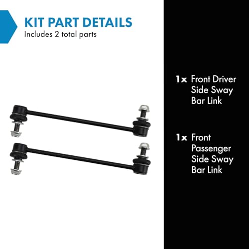 TRQ Front Driver and Passenger Side Sway Bar Link Set 2 Piece for 2020-2022 Toyota Highlander 2019-2024 RAV4 2021-2024 RAV4 Prime 2021-2024 Venza - style: PSA29046