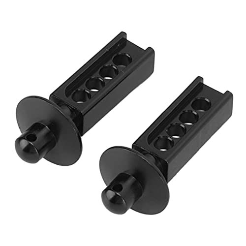 RC Parts, Lightweight Aluminum Alloy Body Post with Adjustable Height for Mini EREVO Mini Slash 1/16, 2 Pcs Set (Black) - color: Black