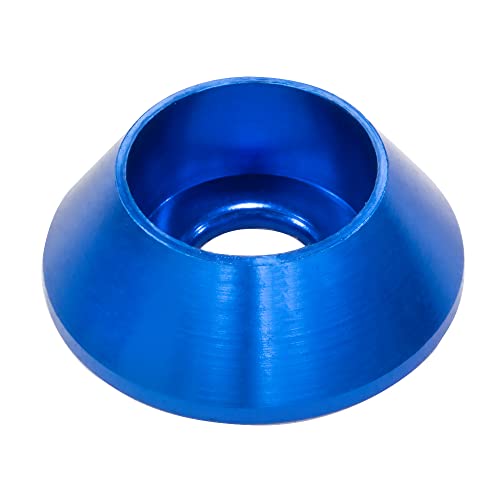 [60PCS] M3 Cone Cup Counterbore Washers, Anodized Aluminum Alloy, Head Washers Gaskets Cup Shim for Screw RC/FPV/PC/Drone/Mechanical Accessories Model Parts, Blue - color: Blue, size: M3
