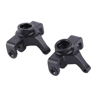 1 Pair RC Front Steering Cup, Aluminum Alloy RC Steering Knuckles for MJX 1/14 14210 1/16 16208, Upgraded Remote Control Car Parts(Black) - color: Black