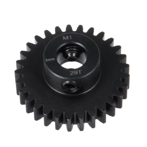 LSG 8mm M1 16T 17T 18T 19T 21T 24T 26T 27T 29T Steel Pinion Gear | for 1/5 X-MAXX RC Model Car Buggy Truck Hardened Steel 8mm Shaft Motor M1 Pitch Gears Upgrade Parts - size: 29T