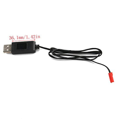 E-outstanding3.7V USB Charging Cable Male JST Plug to USB Connector Lithium Battery Charger for RC Aircraft Helicopter Toys Accessories