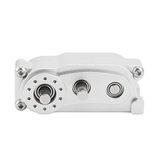 2 Speed Gearbox Transfer, CNC Machined Aluminum Alloy Transmission for 1/10 RC Crawler Climber, with Anodized Look and Fine Workmanship for SCX10 313mm Wheelbase Frame (Silver) - color: Silver