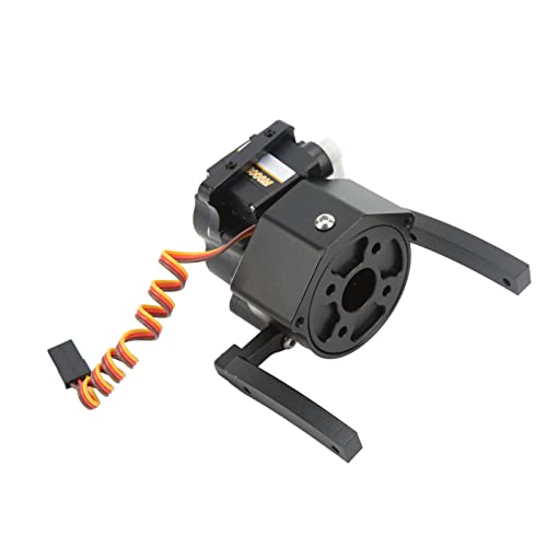 RC Front Gear Box Aluminium Alloy Double Speed CNC Machined for SCX10 1/10 Crawler Anodized Surface Gear Box for RC Car Enthusiasts (Black) - color: Black