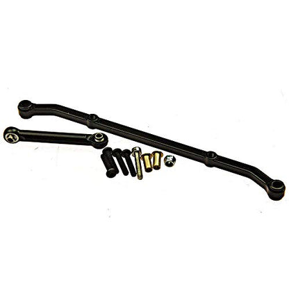 2pcs Aluminum Steering Link Arm Tie Rod for 1/10 RC Axial SCX10 | Long-144mm, short-54mm
