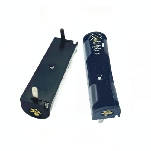 1-Slot AA Battery Holder (1AA Wide PC pin) | Single AA battery holder with wide PCB solder tabs for secure circuit board mounting - size: 1AA wide PC pin