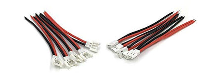 10 Pairs 2.0mm Spade 2P Cable Lead Plug Connector Male and Female for 1S Lipo Battery Charging Drone Syma X5C X5SW SNAPTAIN S5C - style: 10pairs 1s