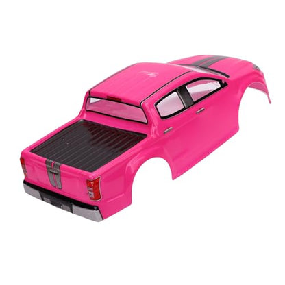 Bewinner 1/10 RC Truck Body Shell Universal PVC Clear Shell for 26cm Wheelbase RC Car, Lightweight Durable Protection for Remote Control Truck, Green (Pink) - color: Pink
