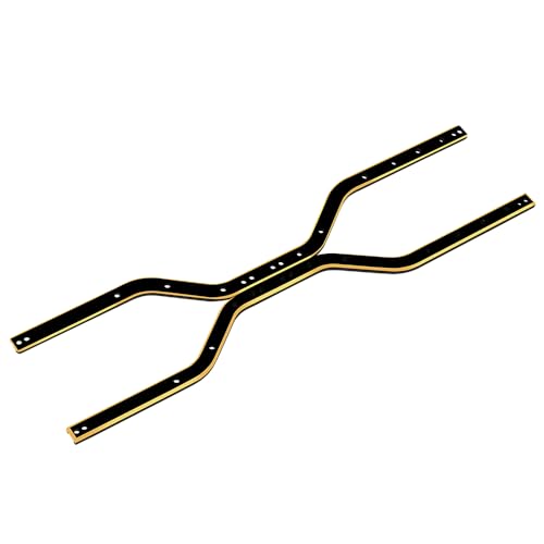 Black Coating Brass Chassis Frame Rails for 1/24 RC Crawler Axial SCX24 Upgrades (Bronco/JLU/C10/Deadbolt)