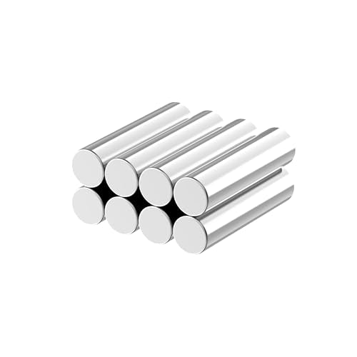Very Powerful Cylinder Rare Earth Magnets, 3/8" D x 1-1/2" H - 8 Pack, Super Strong Neodymium Cylindrical Magnet, Mighty Magnet for Nail Polish, Strong Magnetic Rod for DIY Craft Magnets