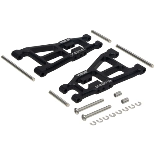 Aluminum Front Lower Suspension Arms Set for 1/10 Scale Tamiya DT-02 DT-03 Chassis RC Buggy Car Upgrades Parts