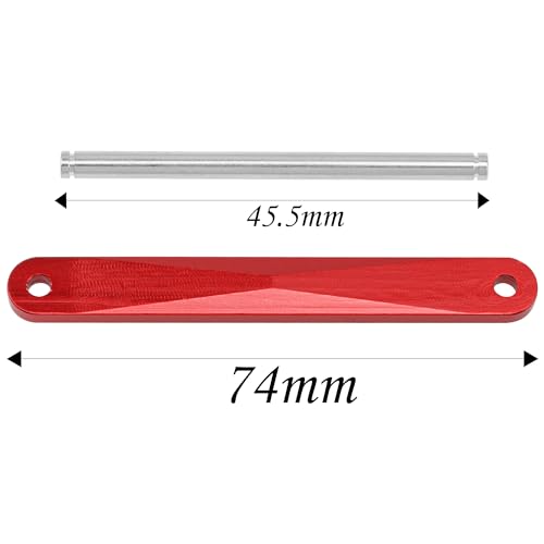 Share Goo Metal Tie Bar Suspension Hinge Pins 2532 2640 Compatible with Traxxas 2WD Slash Rustler VXL 1/10 RC Car - color: Red