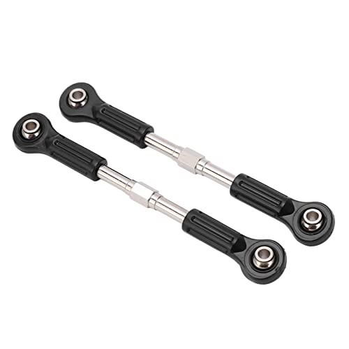 Metal Steering Tie Rod, Durable Alloy Ball Head Linkage Set for 1/8 1/10 Scale RC Car Parts, 2pcs Steel Construction for High Speed RC Trucks SUV Off-Road Racing