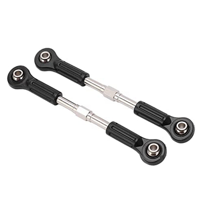 Metal Steering Tie Rod, 2pcs Alloy Ball Head Linkage Pull Rod for 1/8 1/10 RC Cars, with High Durability and Flexible Steering for Pickup Trucks SUV Series