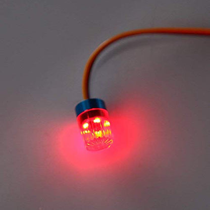 Ultra Bright LED Police Rotating Flashing Light for RC Model Police Firefighting Ambulance Car Lighting (2Pack Red) - color: 2 Pack, Red 13x18mm