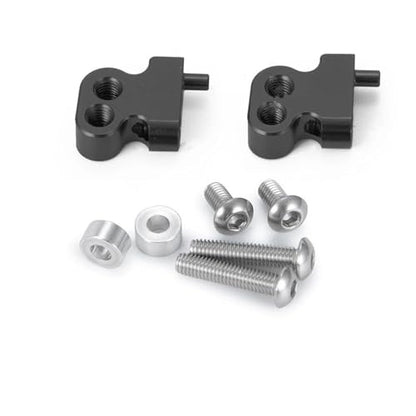 RC Car Toys For Tamiya CC01 1/10 Metal Front Rear Shock Towers Mount Pull Link Rod Mounts Steering Set RC Drift Truck Car Parts(Front Mount-Black) - color: Front Mount-Black