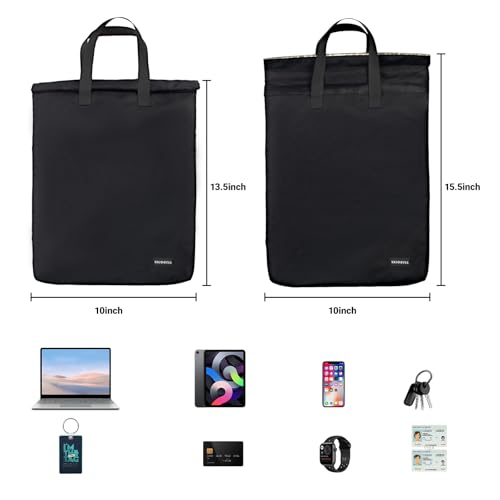 Faraday Bag 15.5×10 Inch, Signal Blocking for Electronics | Anti-Tracking Faraday Cage with Handle EMP Protection Bag for Laptops Tablets Phones Car Keys - size: 15.5X10