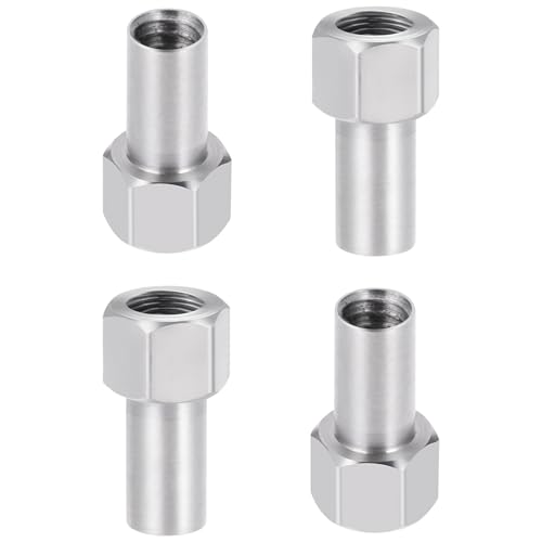 20PCS M2.5 * 2mm/3mm/4mm/5mm/6mm Stainless Steel Extended Long Wheel Nuts Adapter for TRX4M Defender Bronco K10 High Trail F150 1/18 RC Crawler Upgrade Parts